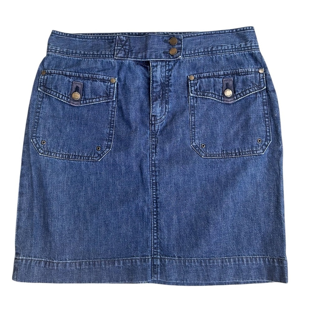 Chaps Denim Blue Women's Skirt sz 8 euc, 016
